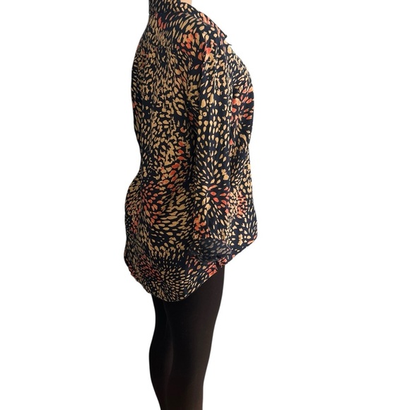 White Stuff Navy Blue Speckled Organic Cotton Blouse - Picture 5 of 9